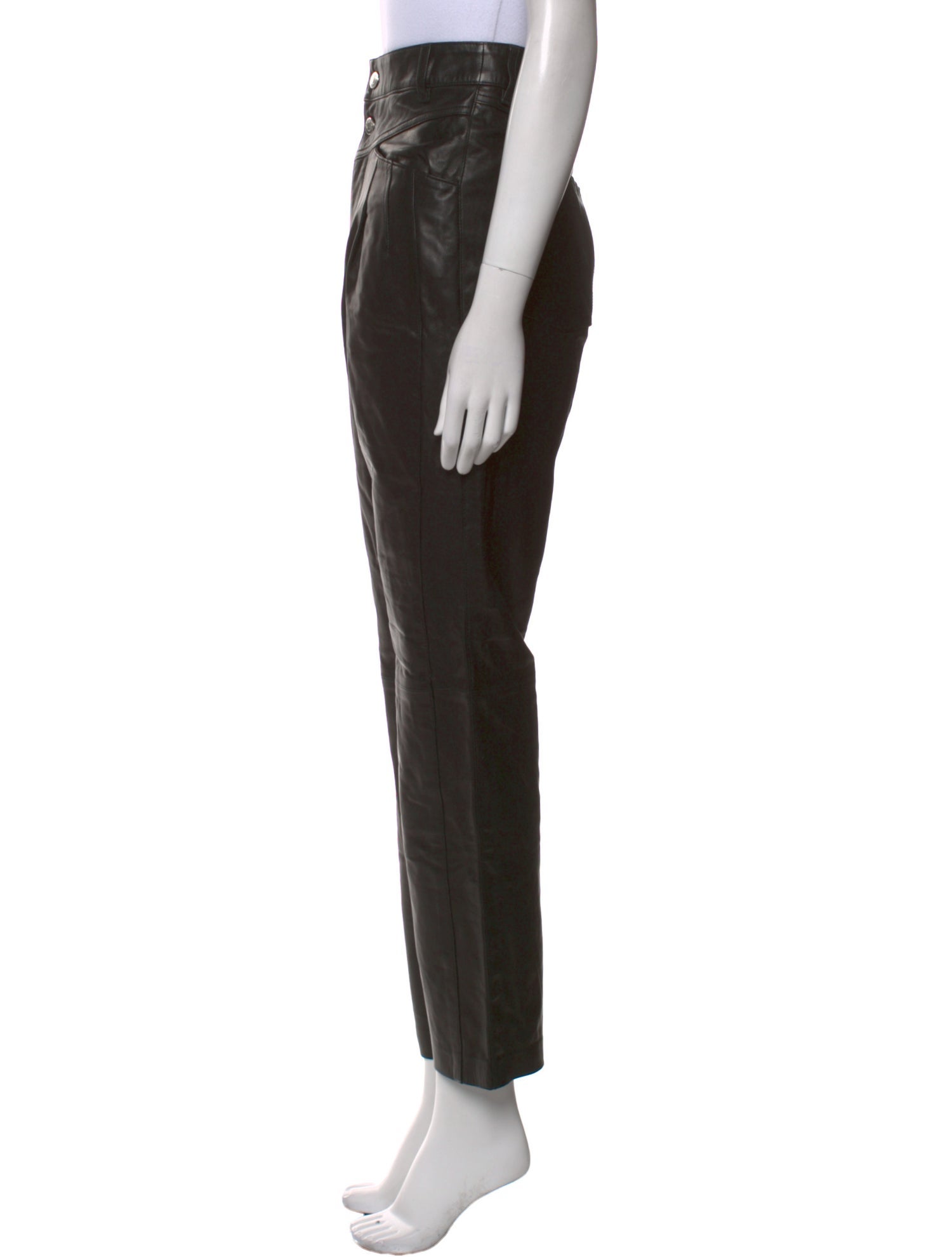 Iro Lamb Leather Straight Leg Pants