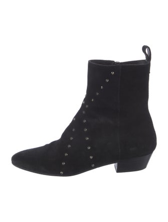 Iro Suede Studded Accents Combat Boots
