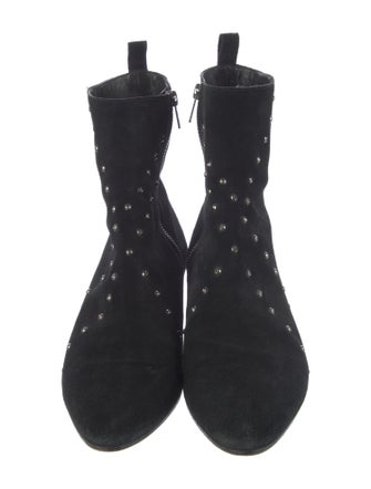 Iro Suede Studded Accents Combat Boots