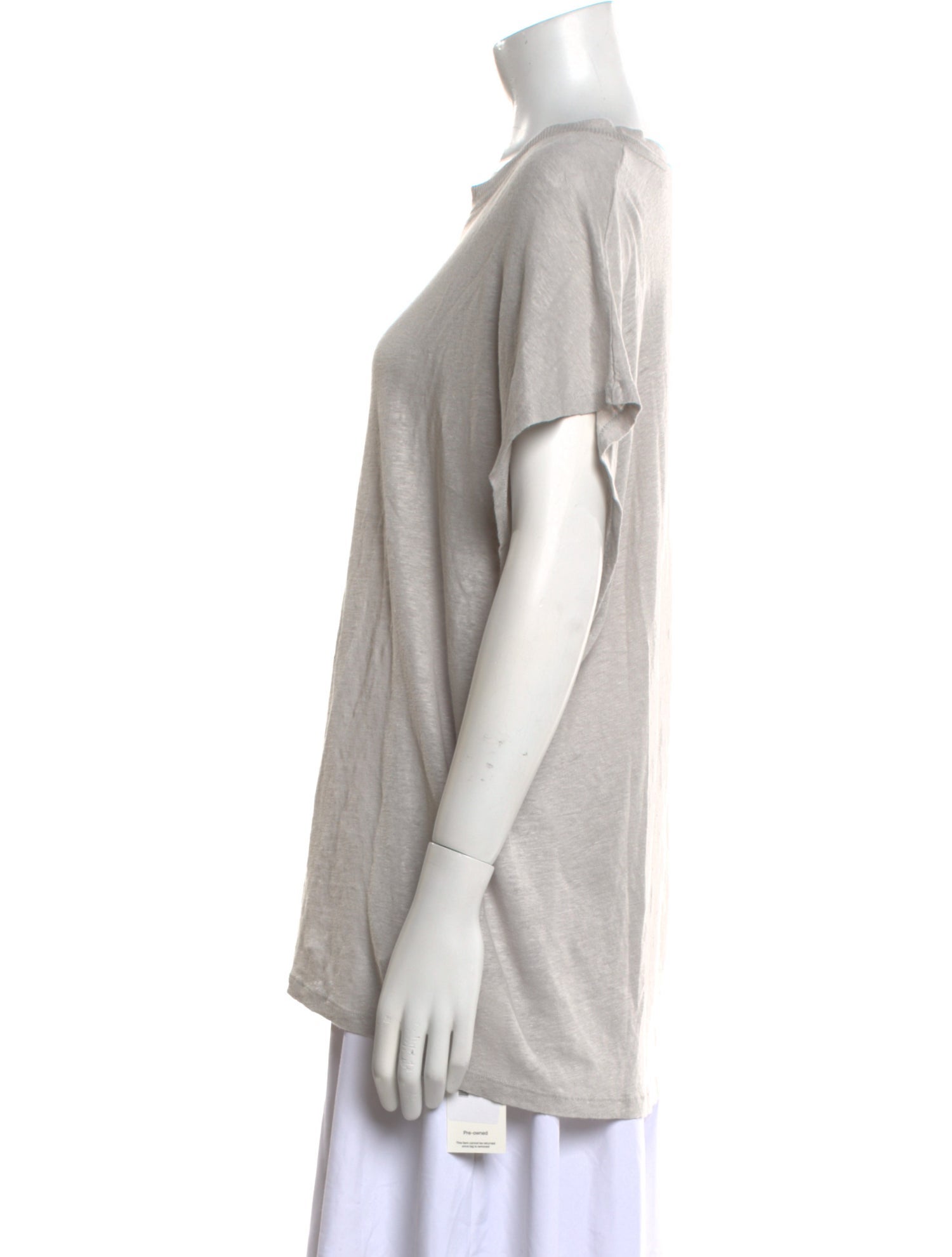 Iro Linen Bateau Neckline T-Shirt