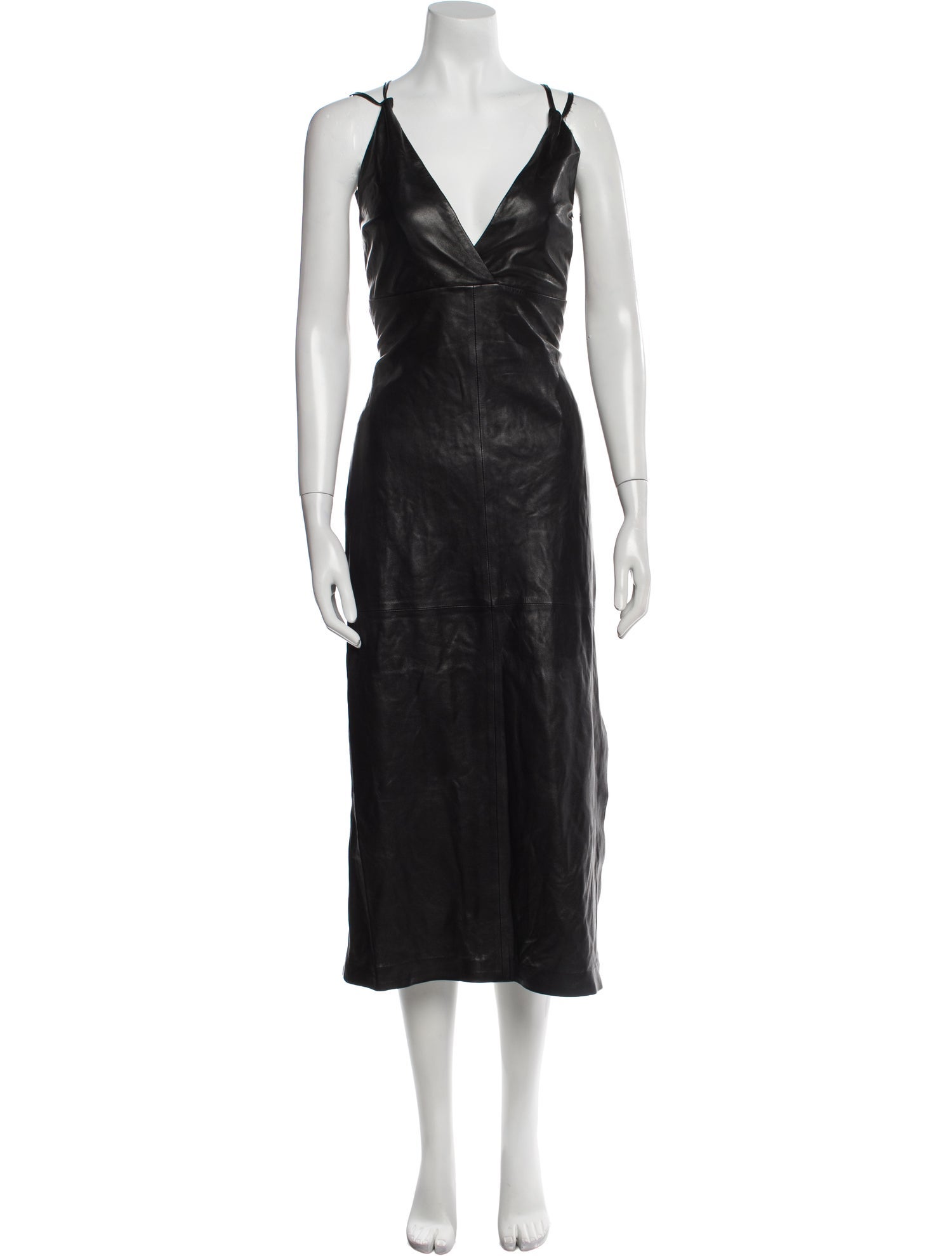 Iro Lamb Leather Midi Length Dress