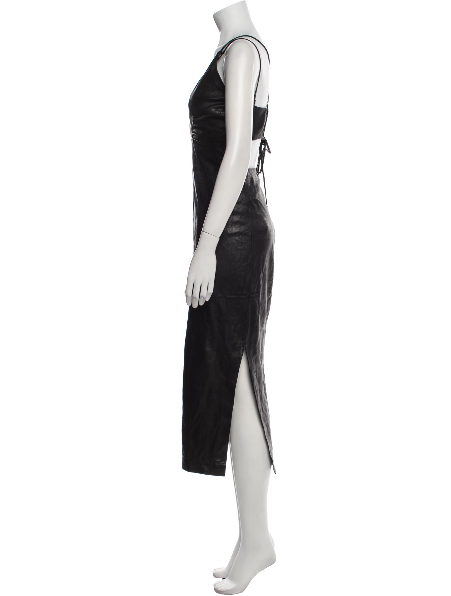 Iro Lamb Leather Midi Length Dress