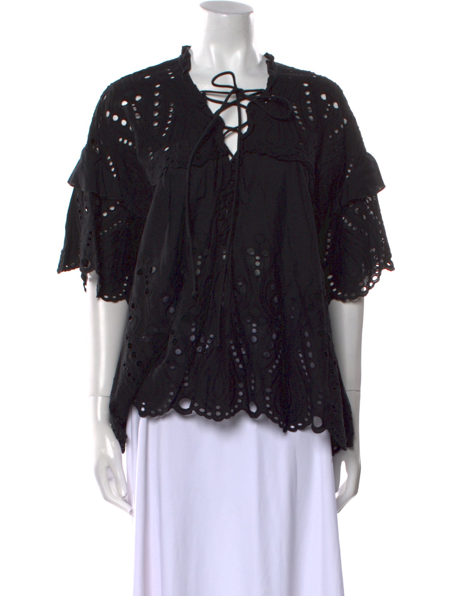 Iro V-Neck Three-Quarter Sleeve Blouse