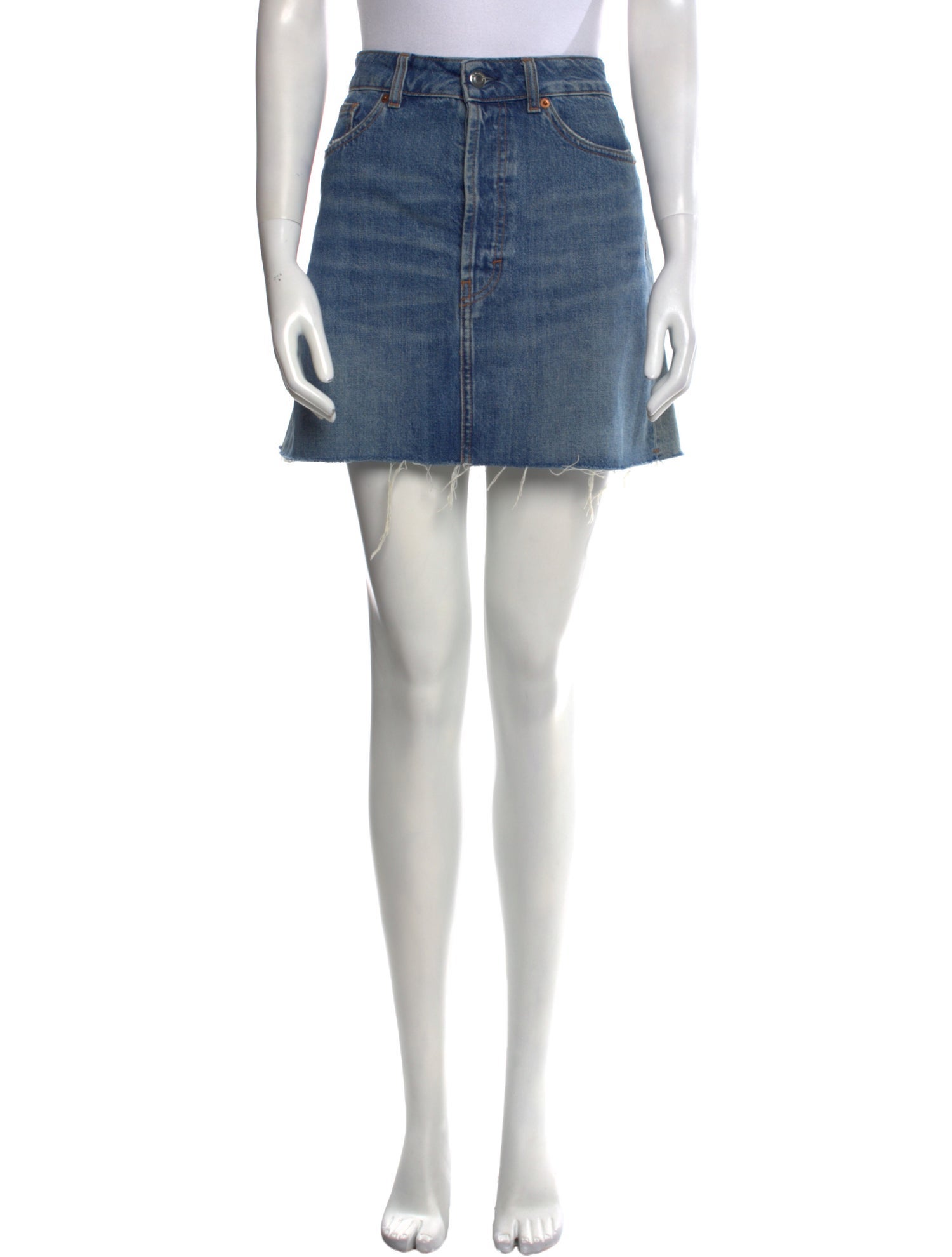 Iro Distressed Accents Mini Skirt