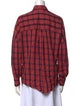 Iro Plaid Print Long Sleeve Button-Up Top