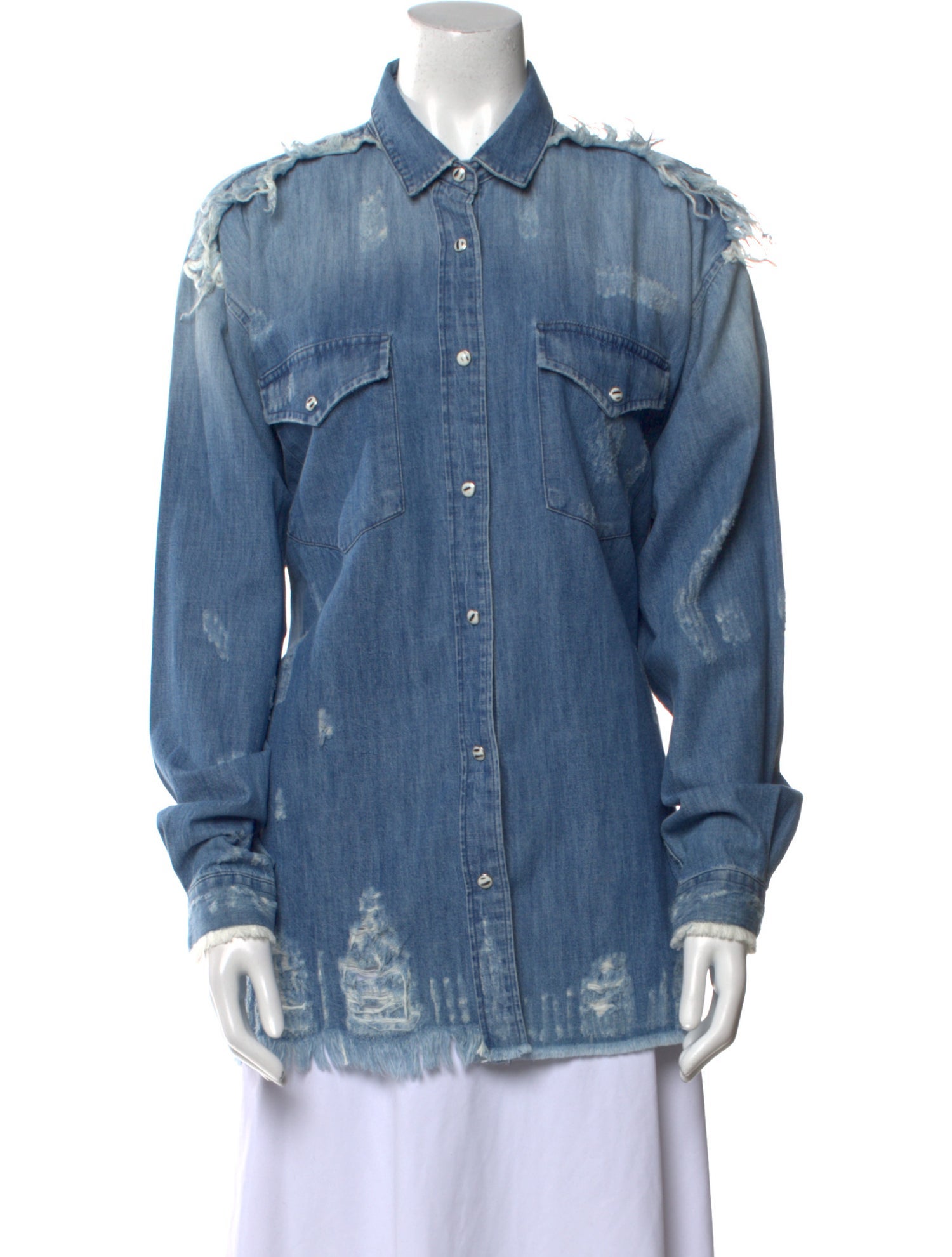 Iro Long Sleeve Button-Up Top