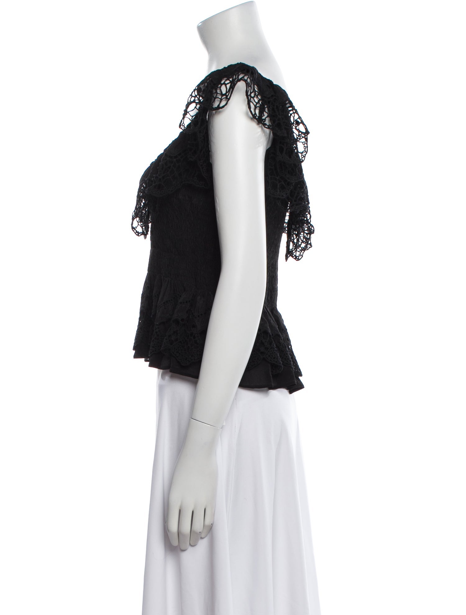 Iro Off-The-Shoulder Short Sleeve Crop Top