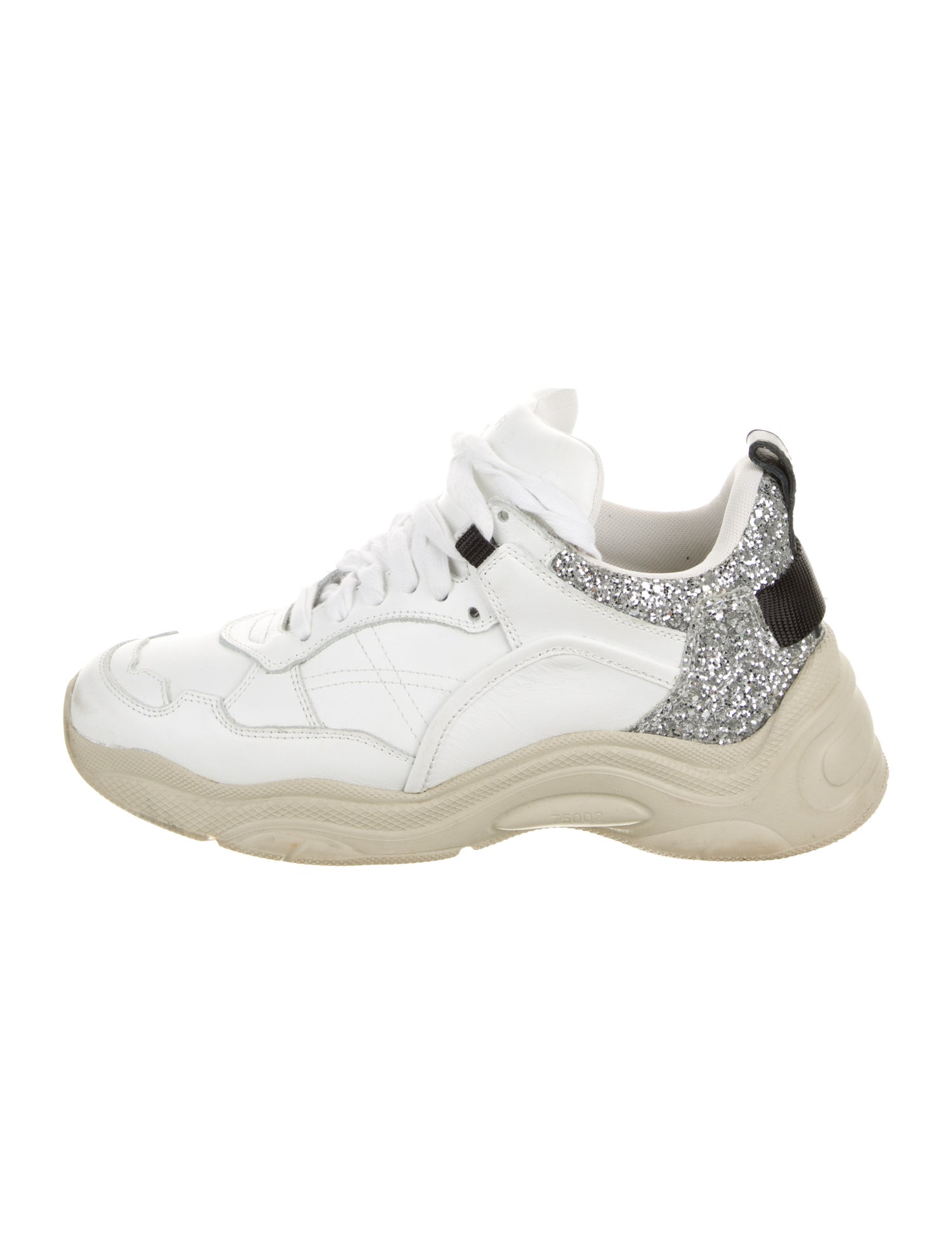 Iro Leather Colorblock Pattern Chunky Sneakers