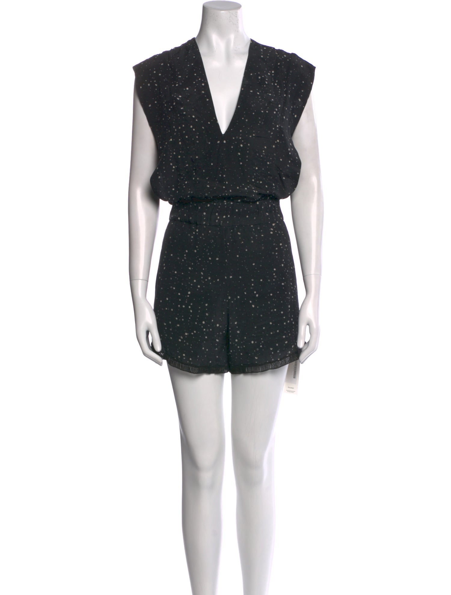 Iro Silk Polka Dot Print Romper