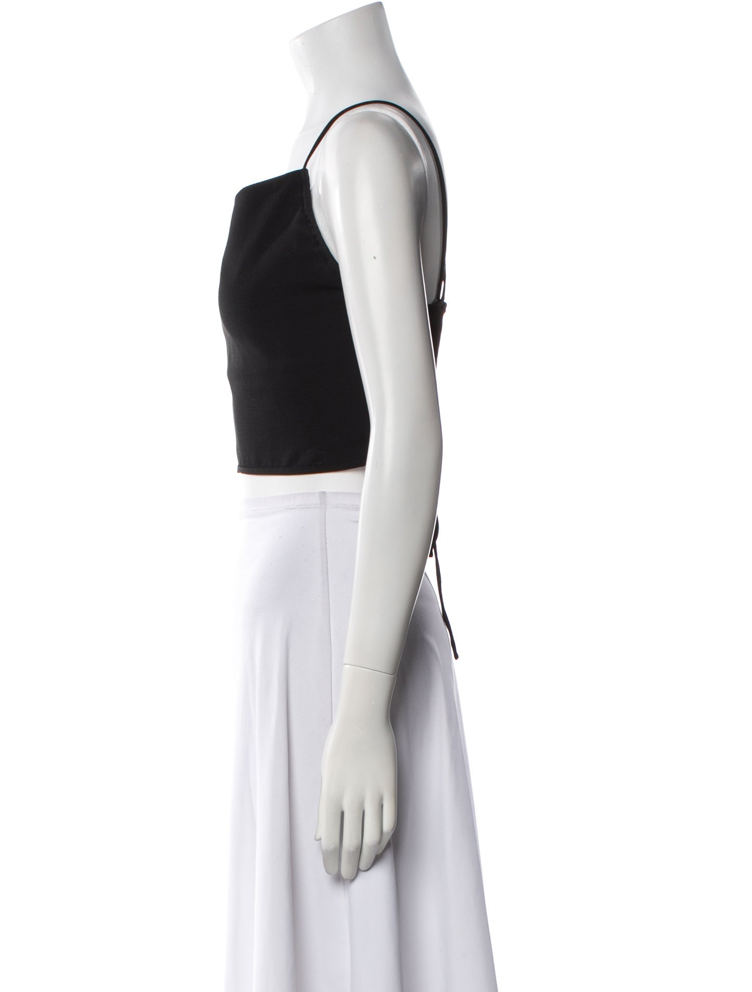 Iro Square Neckline Sleeveless Crop Top