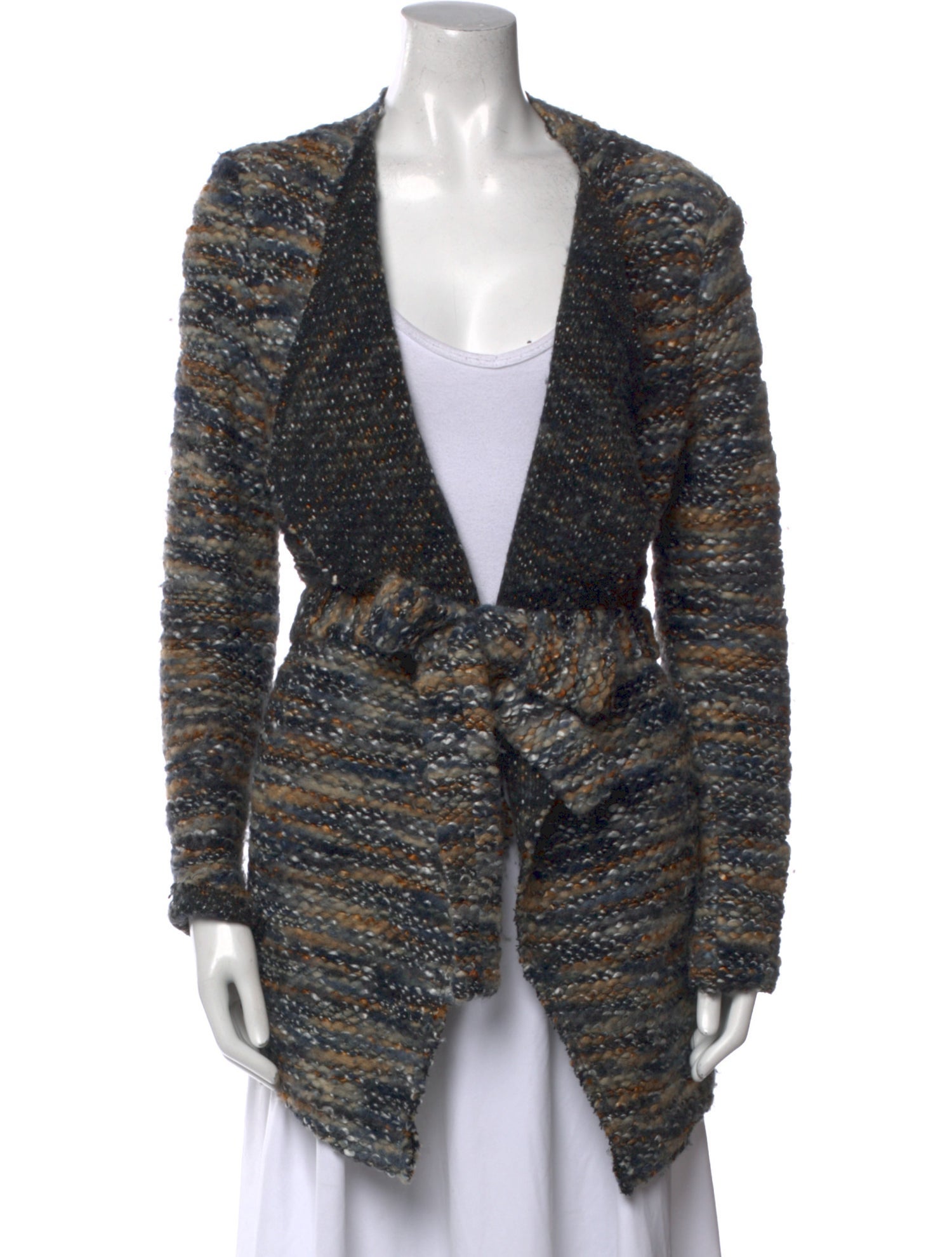 Iro Tweed Pattern V-Neck Sweater