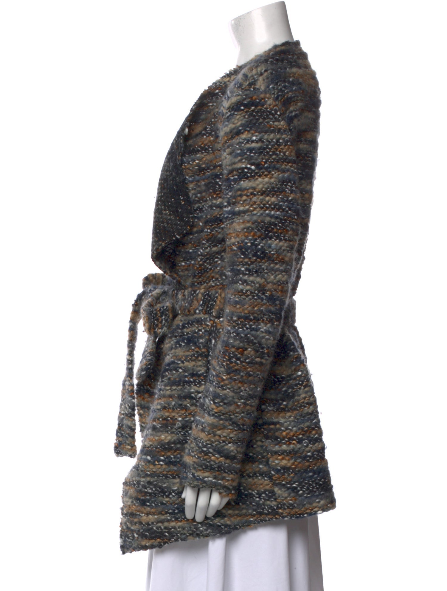 Iro Tweed Pattern V-Neck Sweater