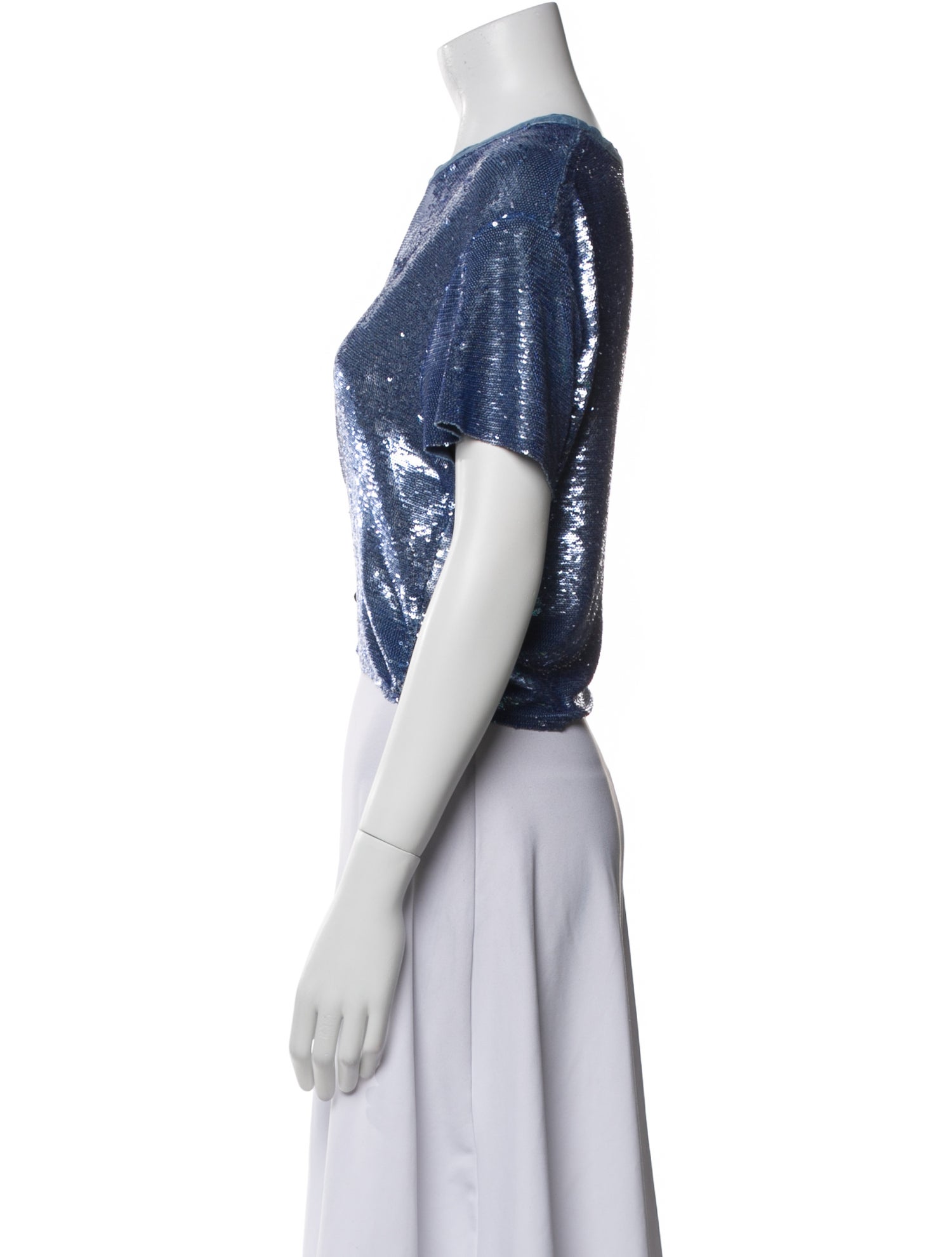 Iro Crew Neck Short Sleeve Crop Top