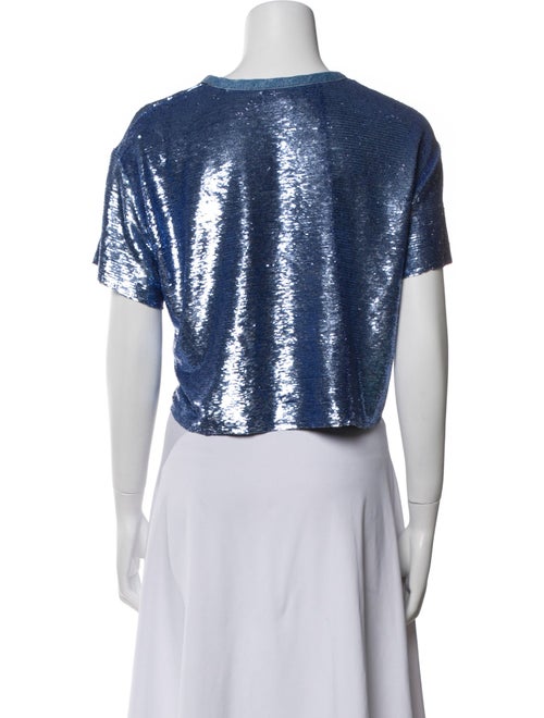 Iro Crew Neck Short Sleeve Crop Top