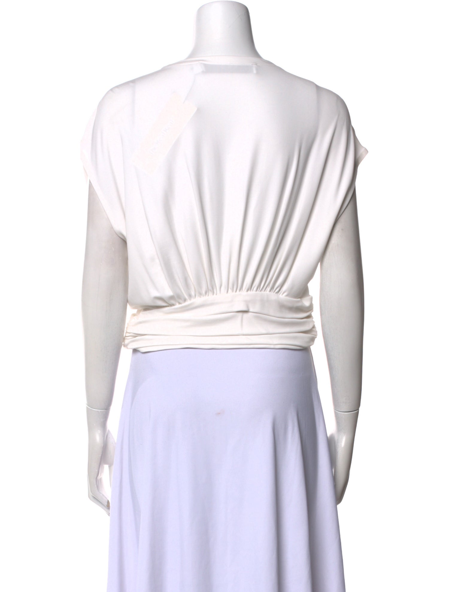 Iro V-Neck Short Sleeve Crop Top