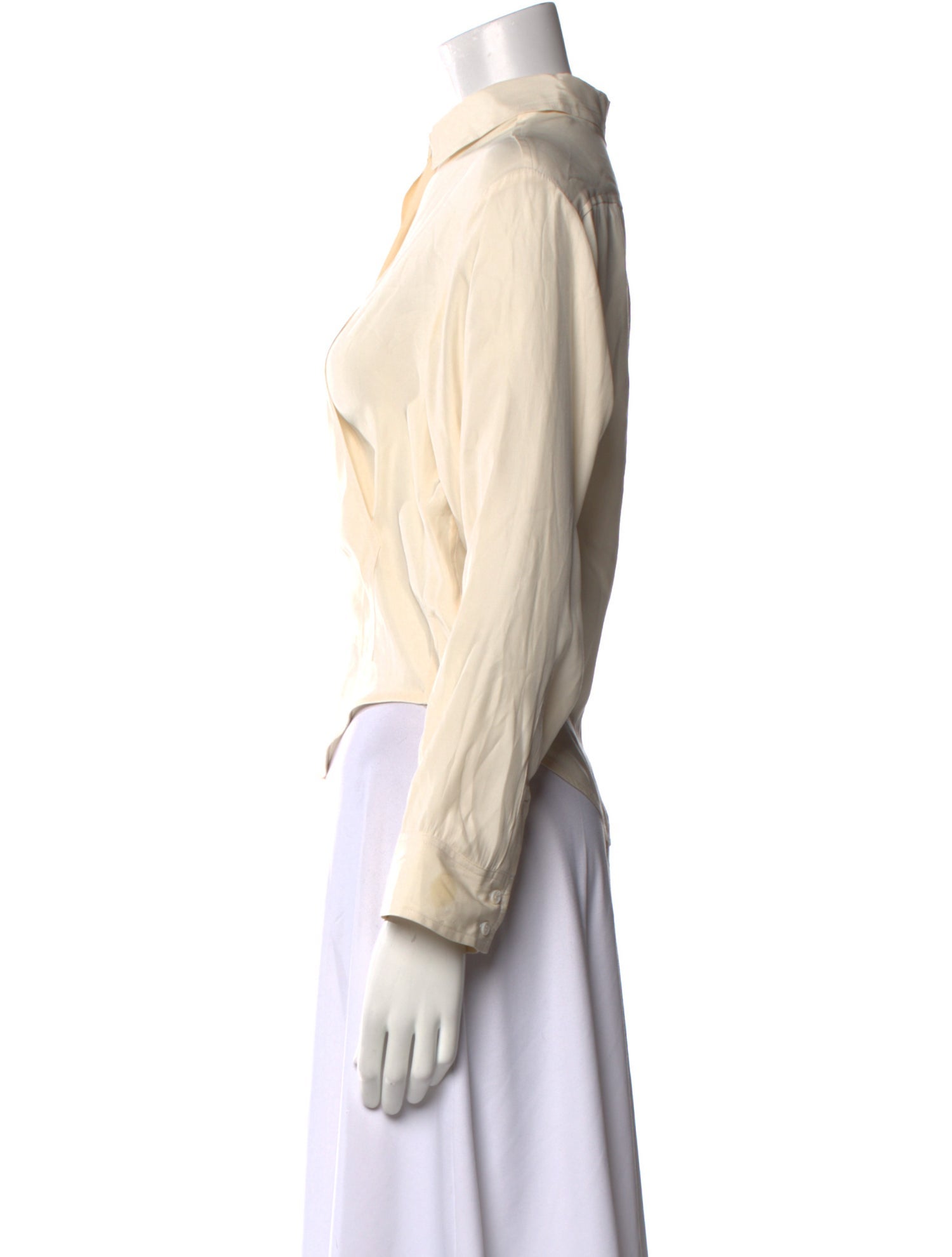 Iro Silk Long Sleeve Button-Up Top