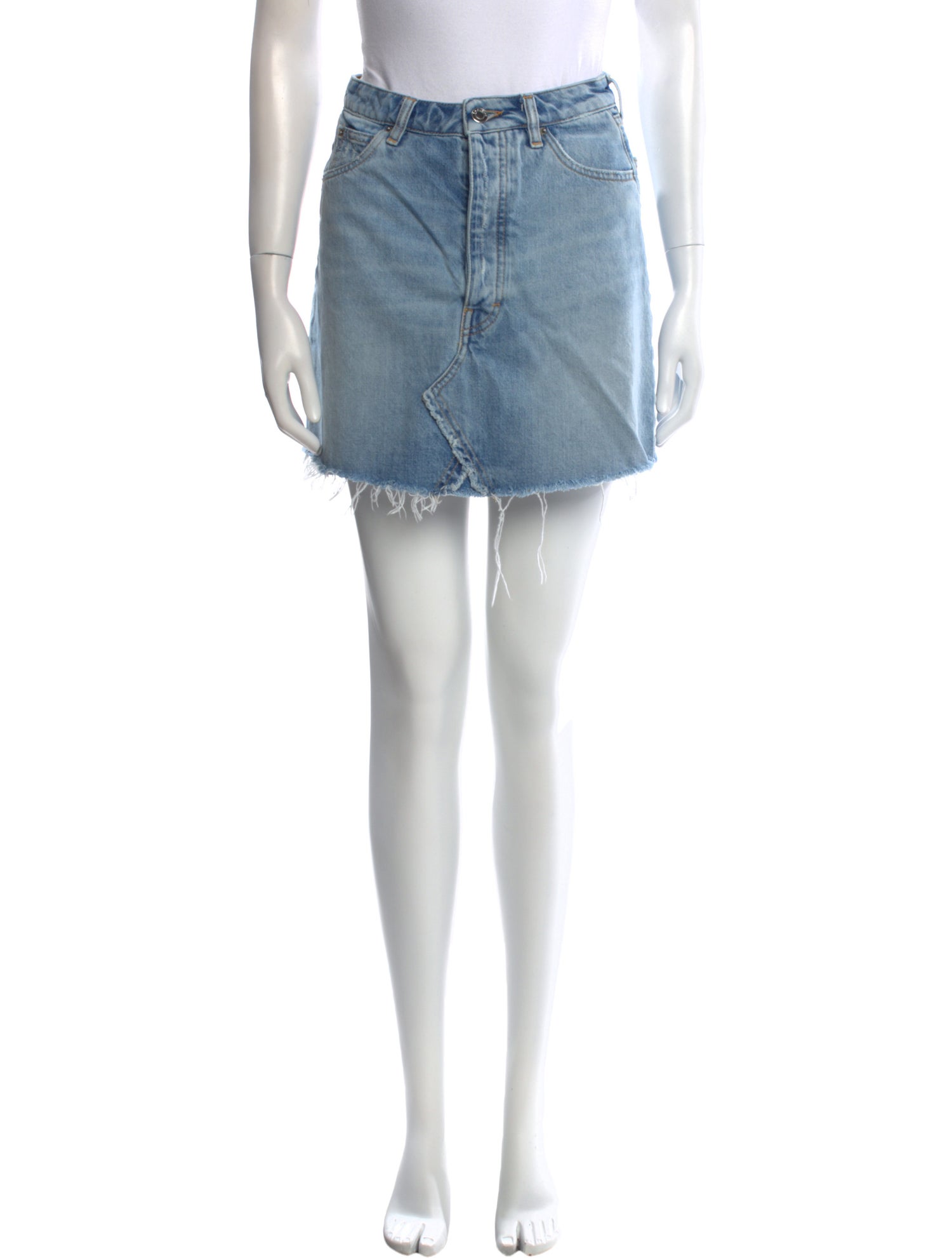 Iro Distressed Accents Mini Skirt