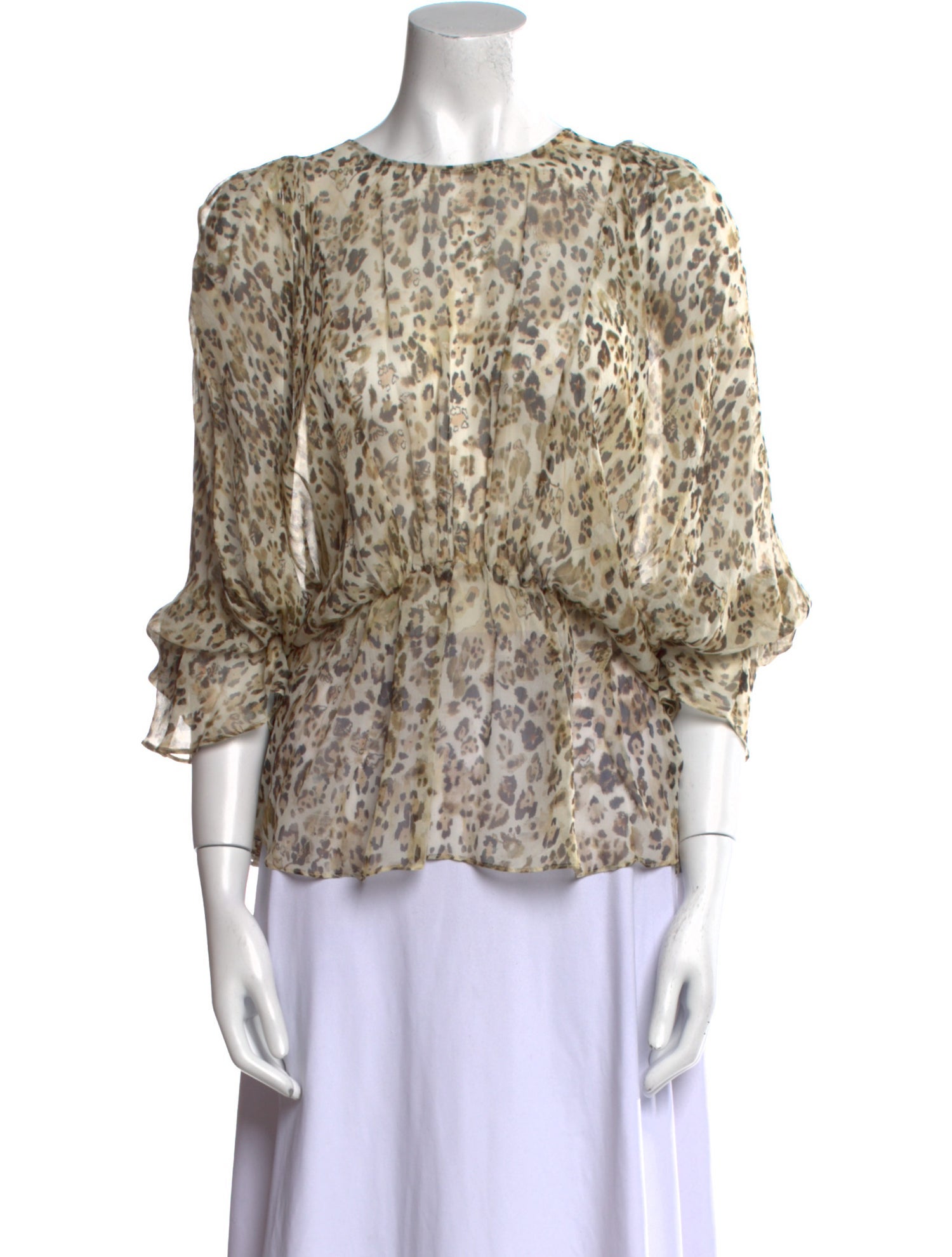 Iro Silk Animal Print Blouse