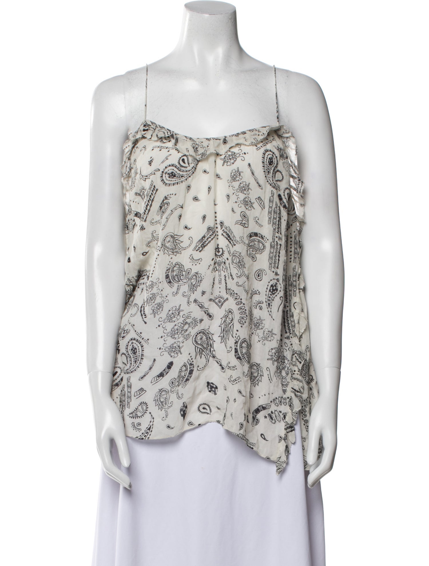 Iro Paisley Print Square Neckline Top