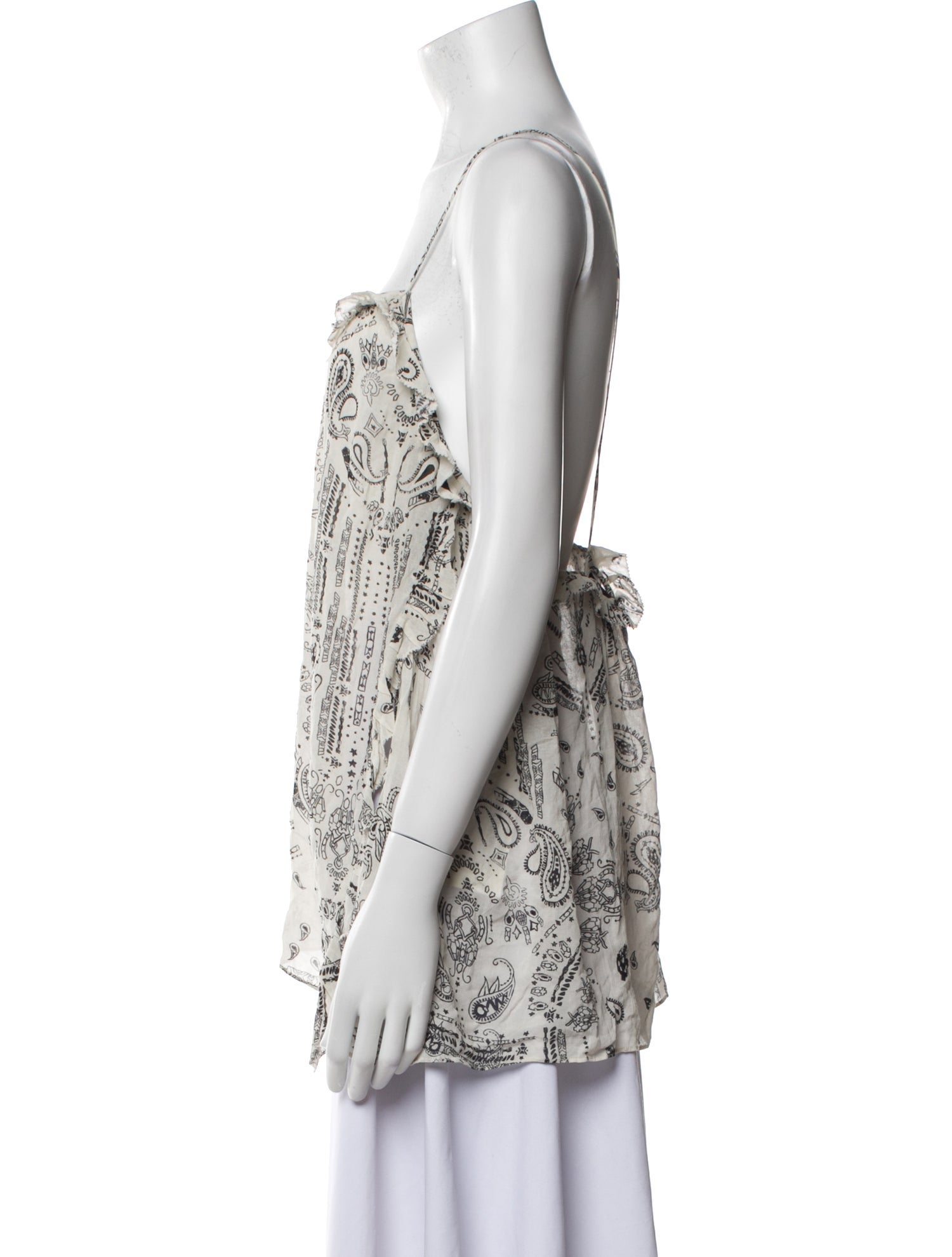 Iro Paisley Print Square Neckline Top