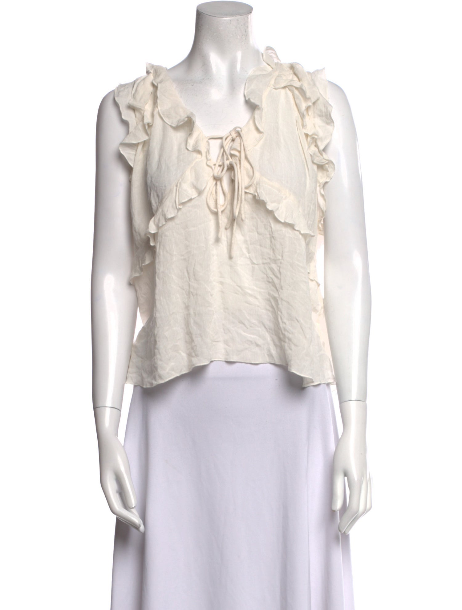 Iro V-Neck Sleeveless Crop Top