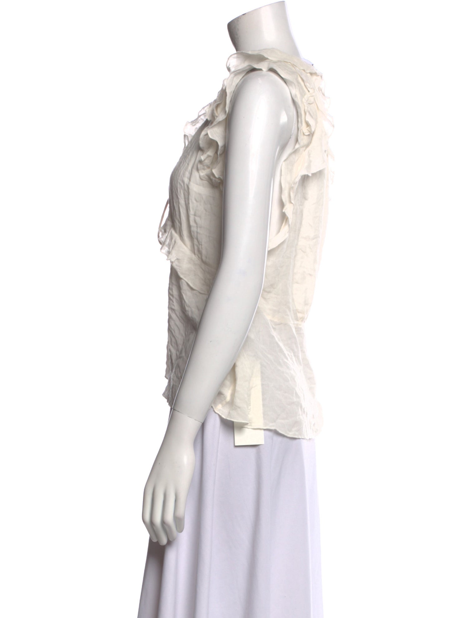 Iro V-Neck Sleeveless Crop Top