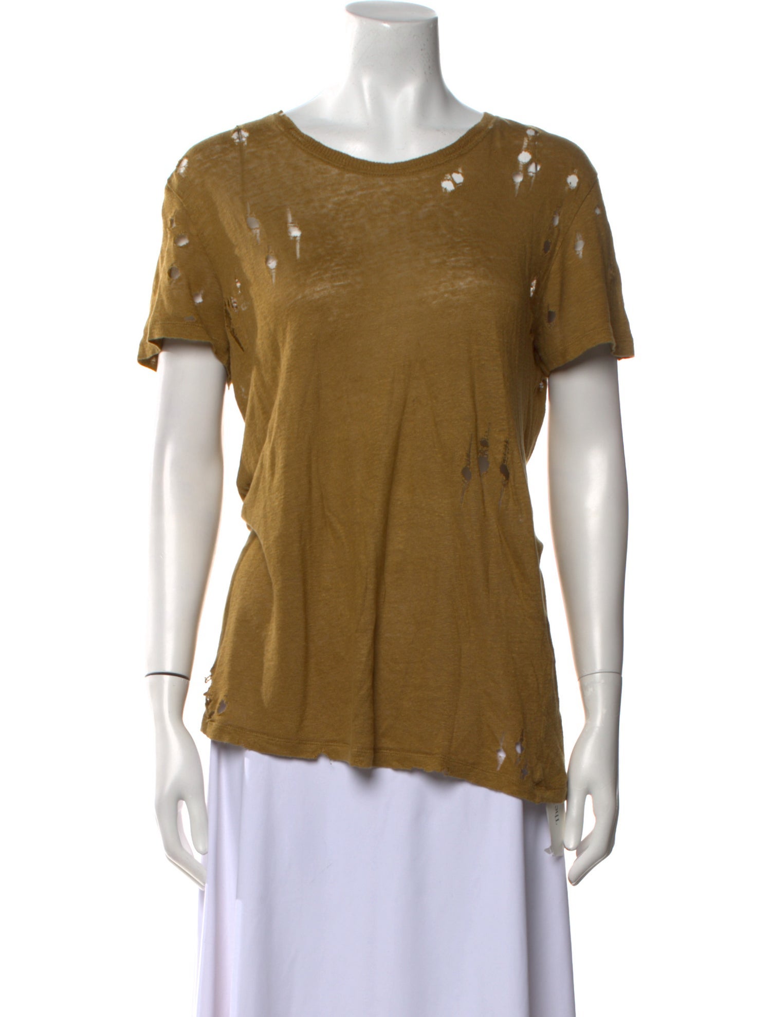 Iro Linen Scoop Neck T-Shirt