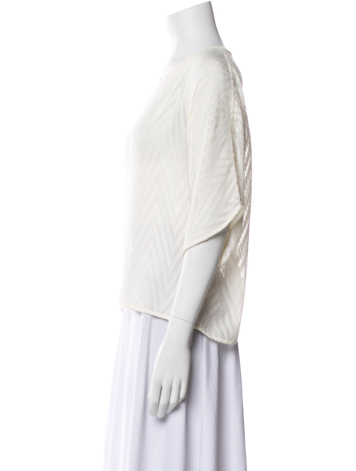 Iro Bateau Neckline Three-Quarter Sleeve Top