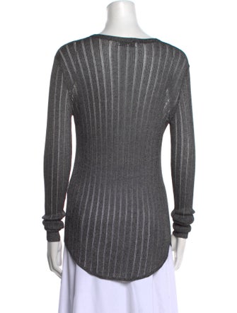 Iro Scoop Neck Long Sleeve Top