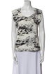 Iro Printed Scoop Neck Top