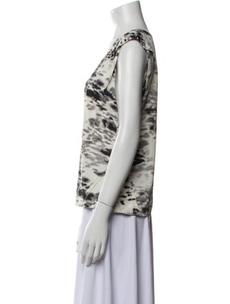 Iro Printed Scoop Neck Top