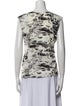 Iro Printed Scoop Neck Top