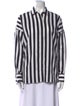 Iro Striped Long Sleeve Button-Up Top