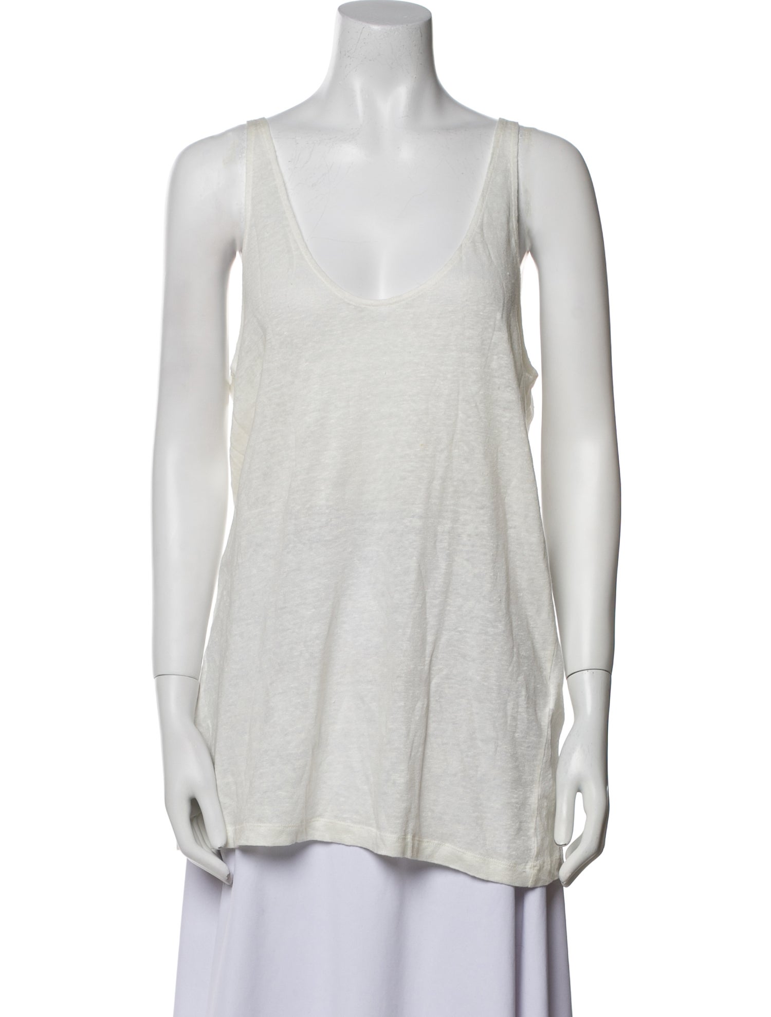 Iro Linen Scoop Neck Top