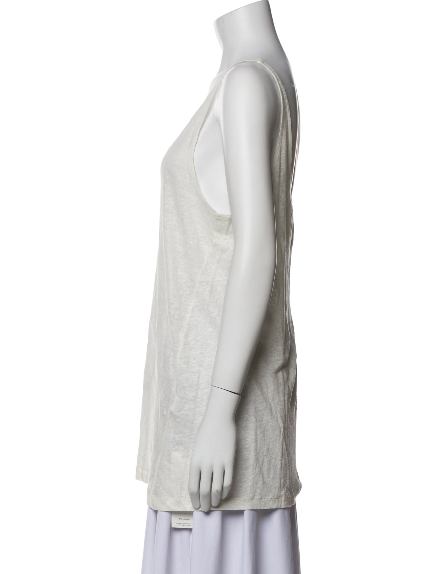 Iro Linen Scoop Neck Top