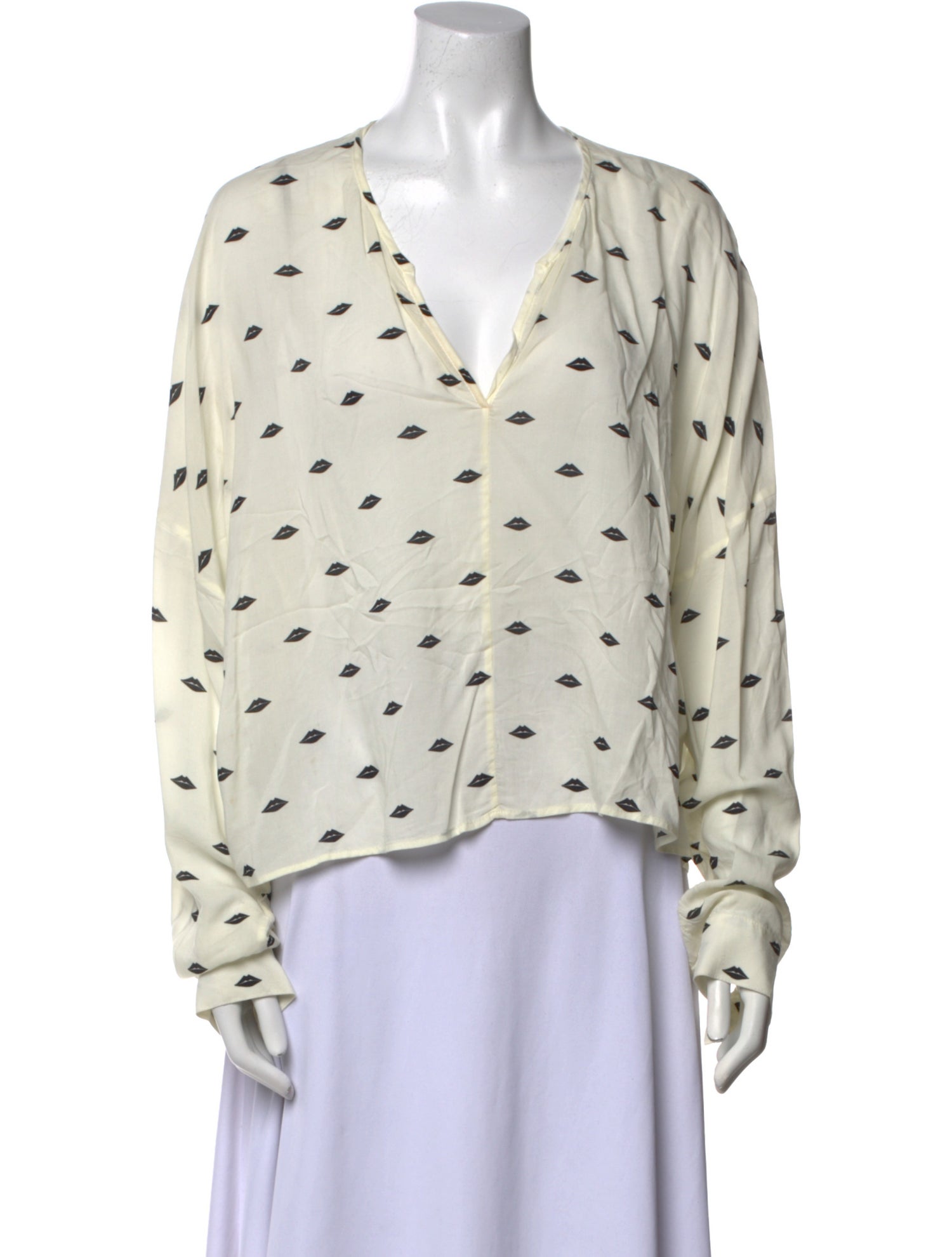Iro Printed V-Neck Blouse