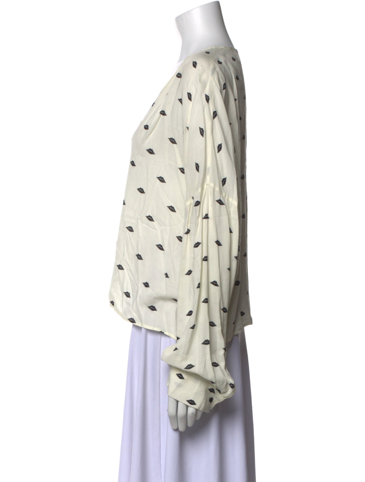 Iro Printed V-Neck Blouse