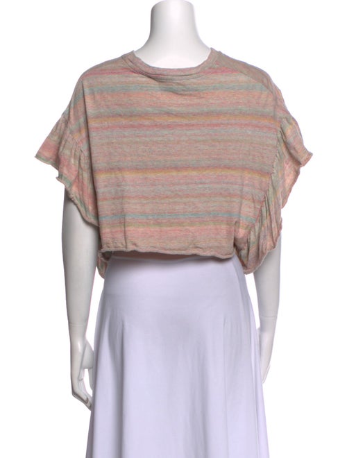 Iro Striped Crew Neck Crop Top