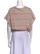 Iro Striped Crew Neck Crop Top