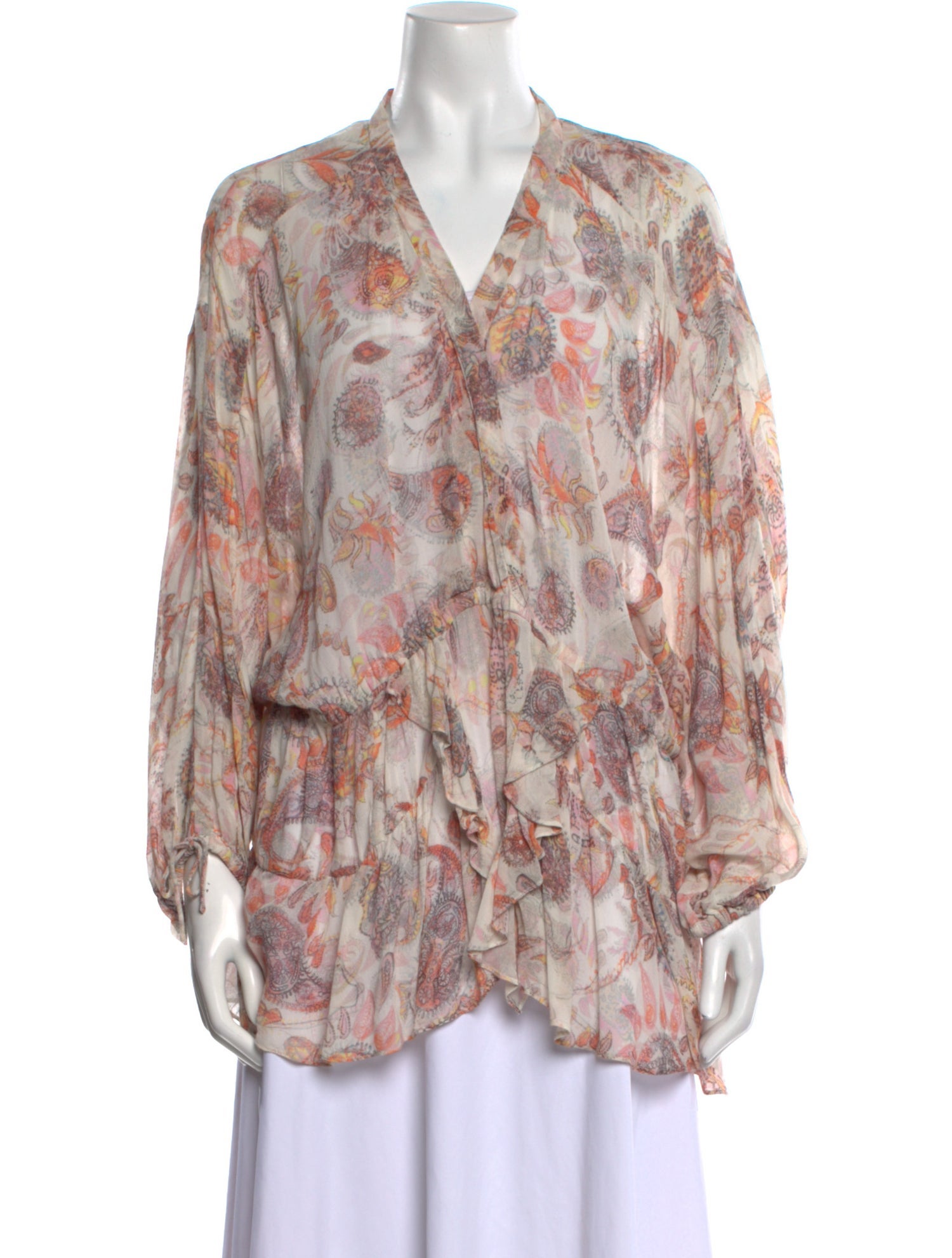 Iro Floral Print V-Neck Blouse