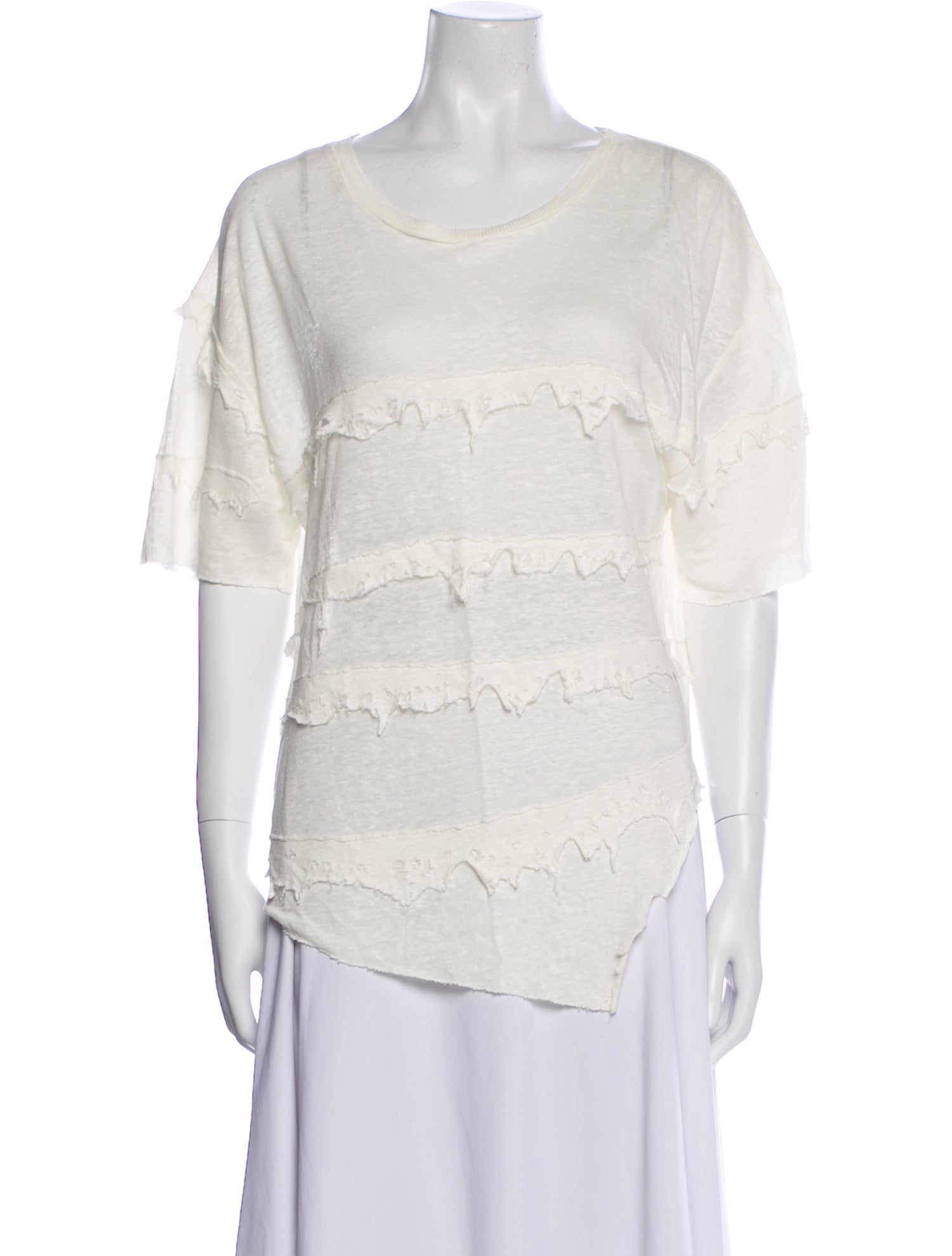 Iro Linen Scoop Neck T-Shirt