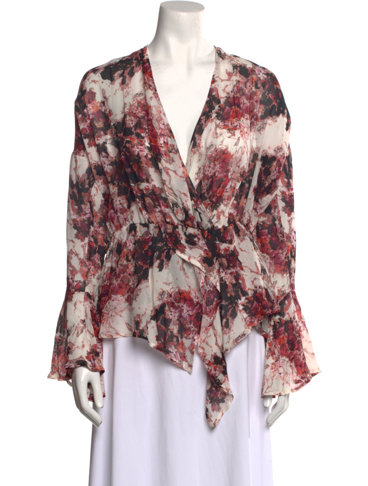 Iro Floral Print V-Neck Blouse