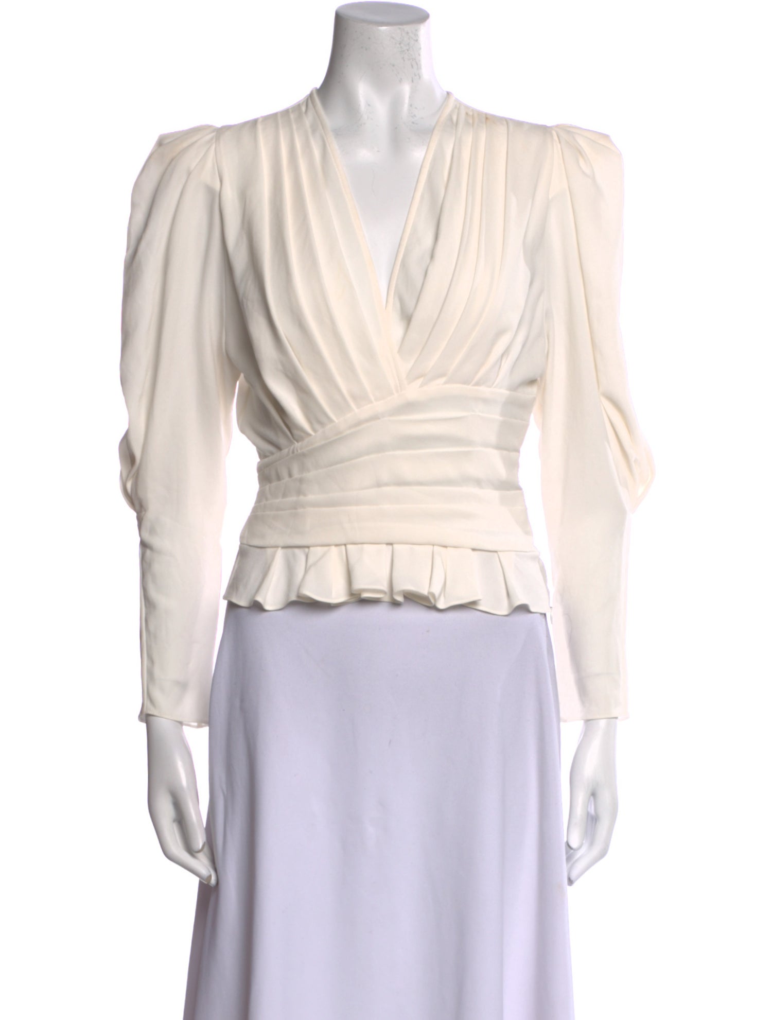 Iro V-Neck Long Sleeve Crop Top