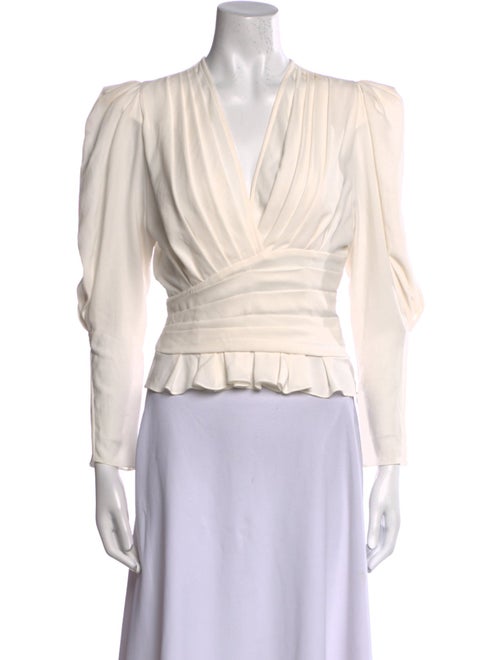 Iro V-Neck Long Sleeve Crop Top