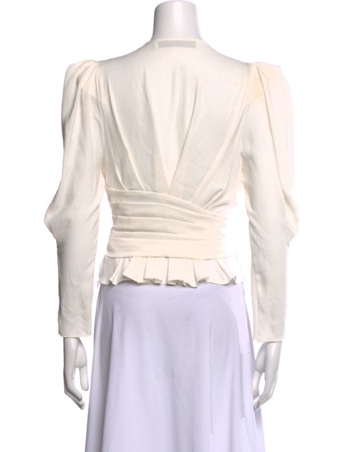 Iro V-Neck Long Sleeve Crop Top