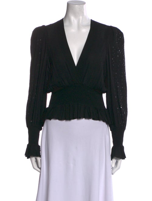 Iro V-Neck Long Sleeve Crop Top