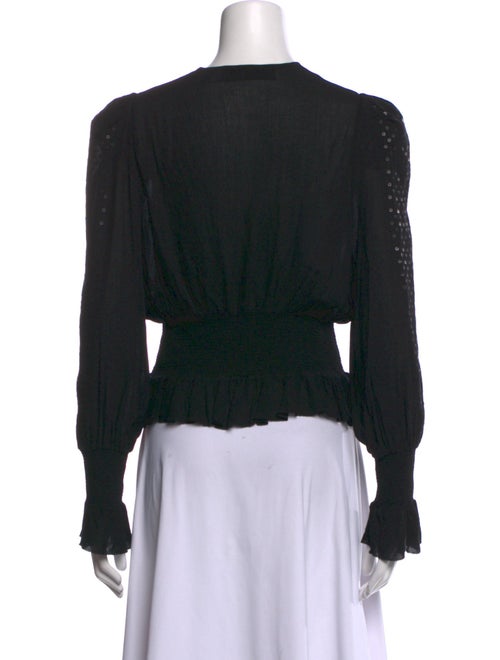 Iro V-Neck Long Sleeve Crop Top