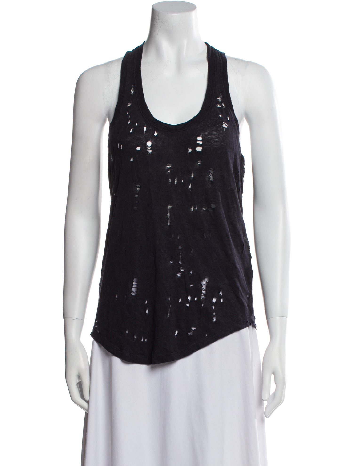 Iro Linen Scoop Neck Top