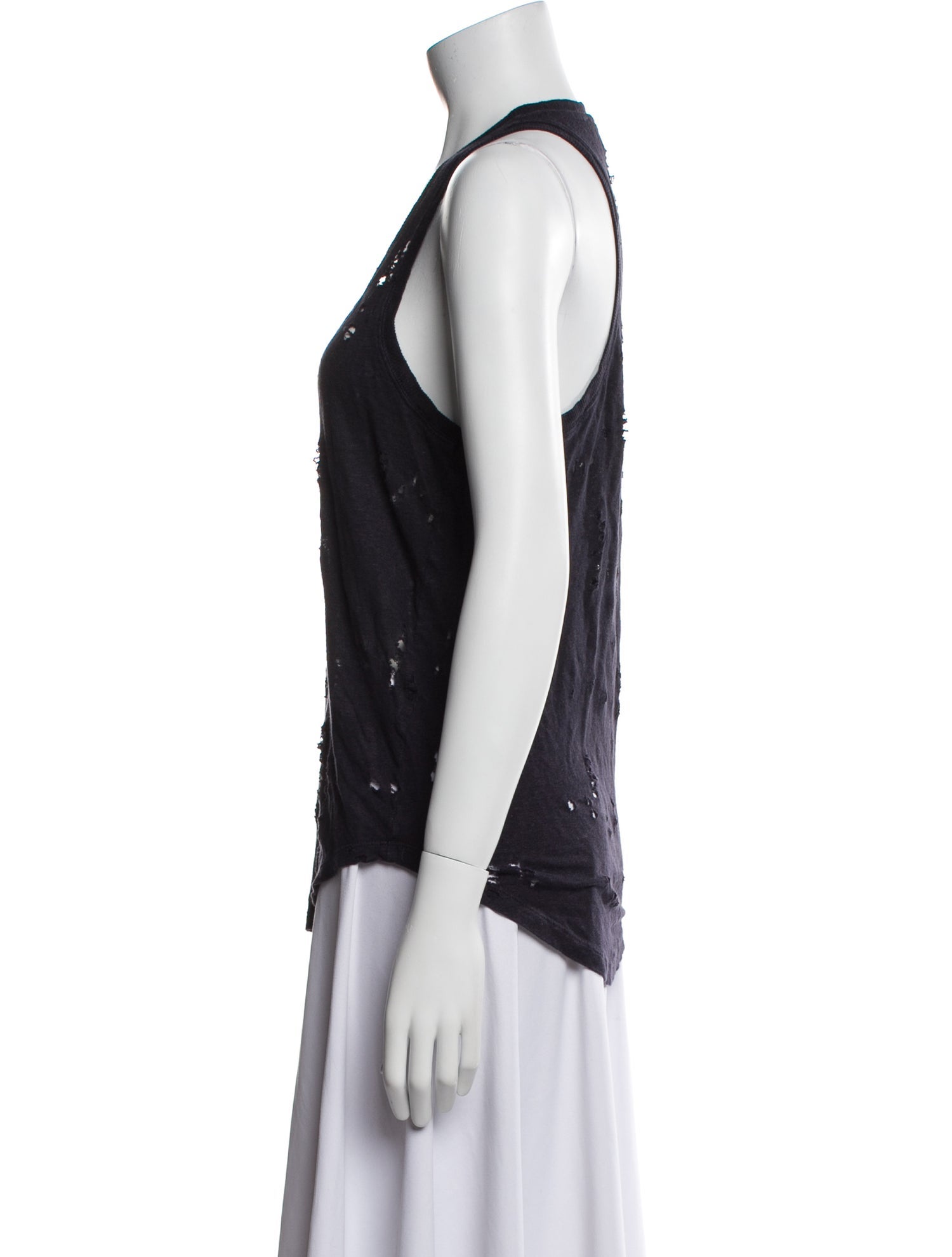 Iro Linen Scoop Neck Top