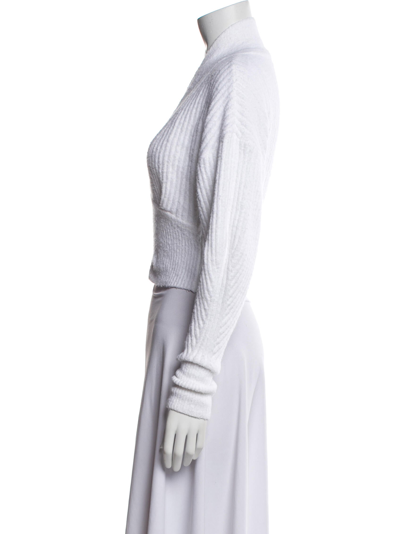 Iro V-Neck Long Sleeve Crop Top